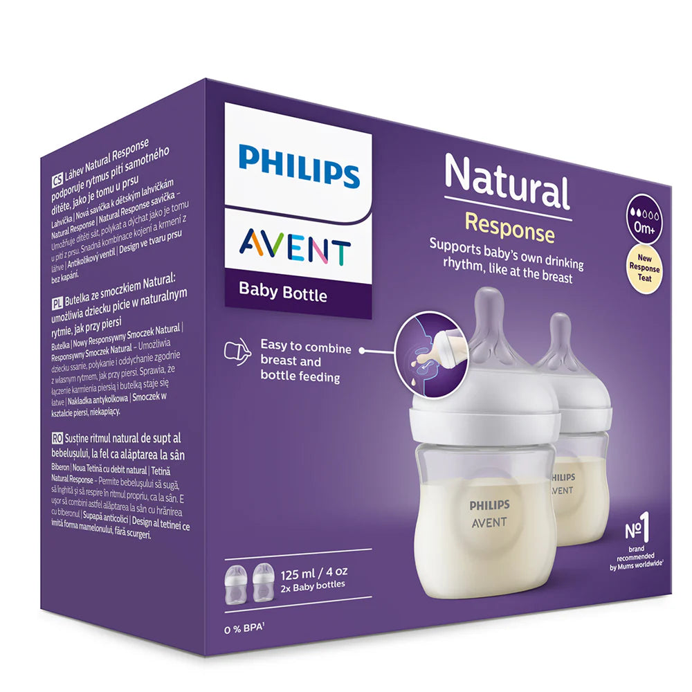 Pack 2 mamaderas Natural Response 125ml anticólicos - Philips Avent