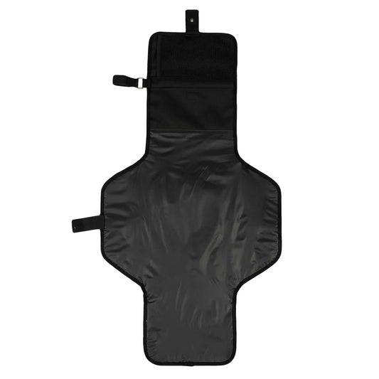 Mudador impermeable Filippo - Maxi Cosi negro, abierto sobre fondo blanco