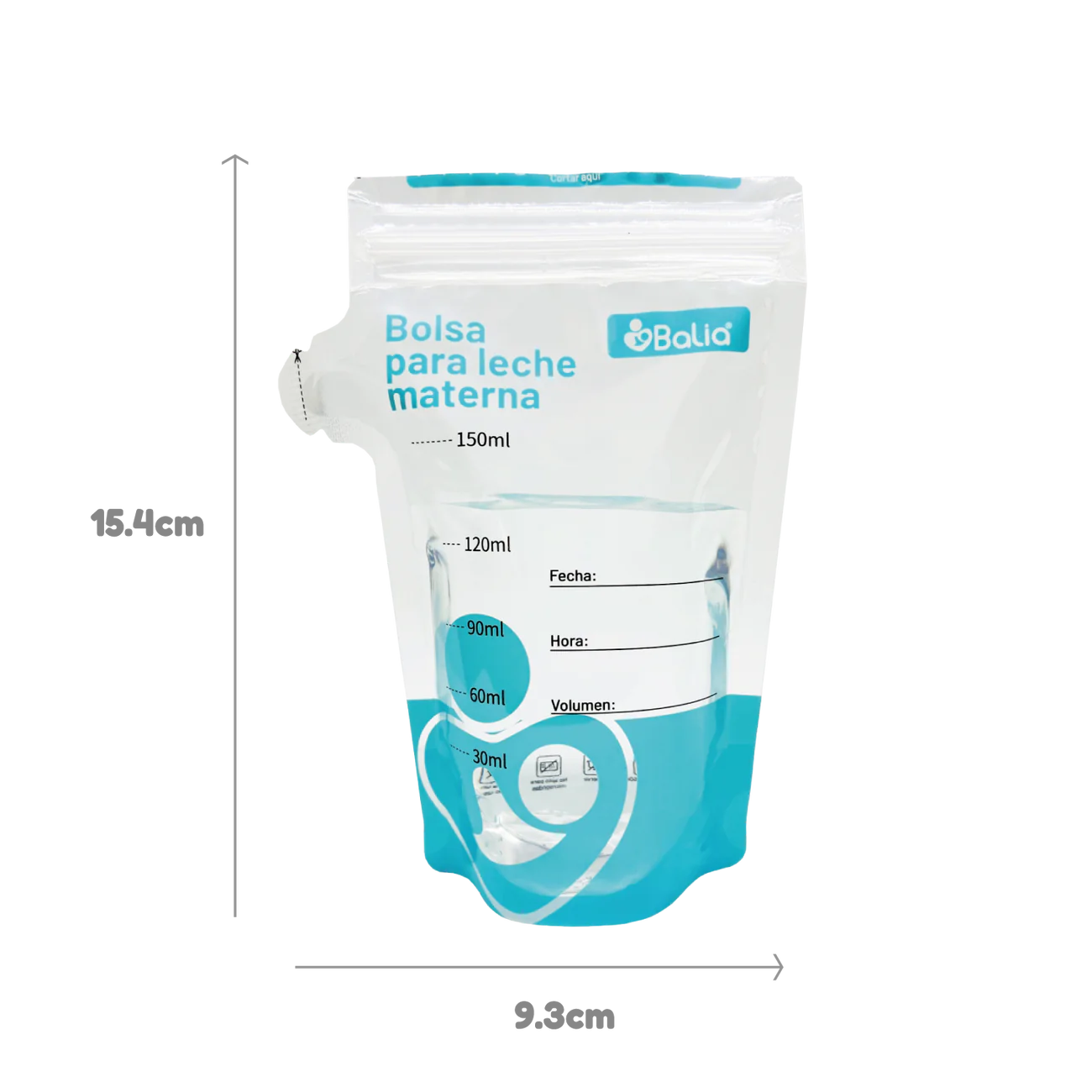 Bolsa almacenaje leche materna 150ml (25un) - Balia