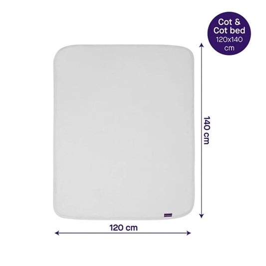 Manta Waffle Algodón 120x140cm - Clevamama dimensiones sobre fondo blanco