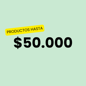 Productos y regalos hasta 50.000clp