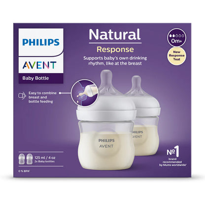 Pack 2 mamaderas Natural Response 125ml anticólicos - Philips Avent