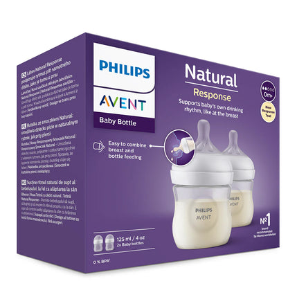 Pack 2 mamaderas Natural Response 125ml anticólicos - Philips Avent