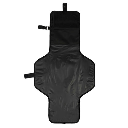 Mudador impermeable Filippo - Maxi Cosi negro, abierto sobre fondo blanco