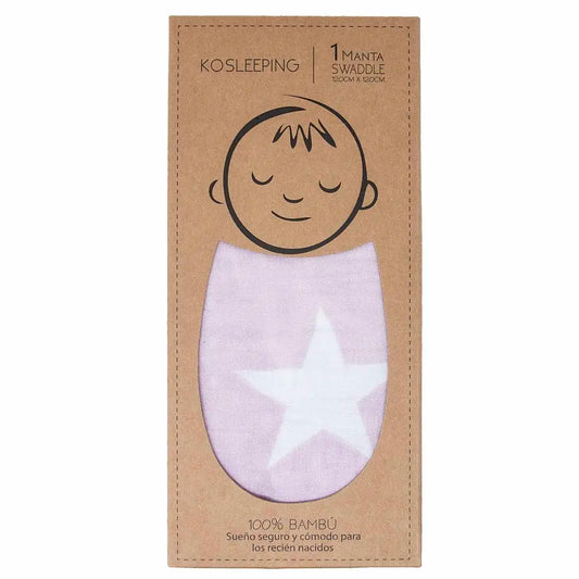 Manta Swaddle Bambú Rosada - Kosleeping