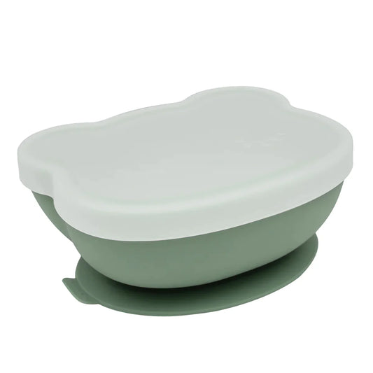 Bowl oso con ventosa y tapa verde - We Might Be Tiny