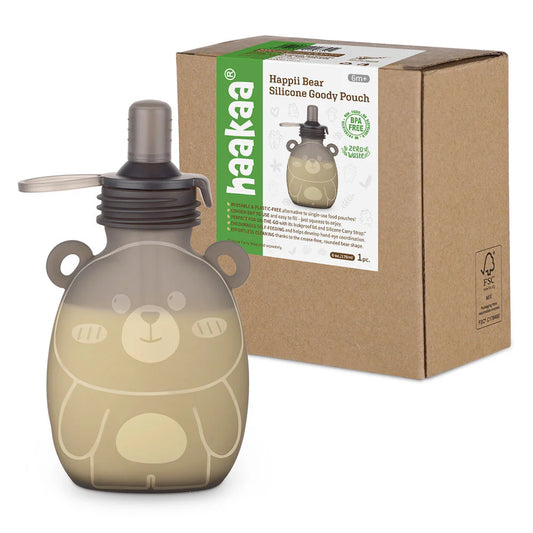 Pouch silicona Happii Bear 170ml - Haakaa