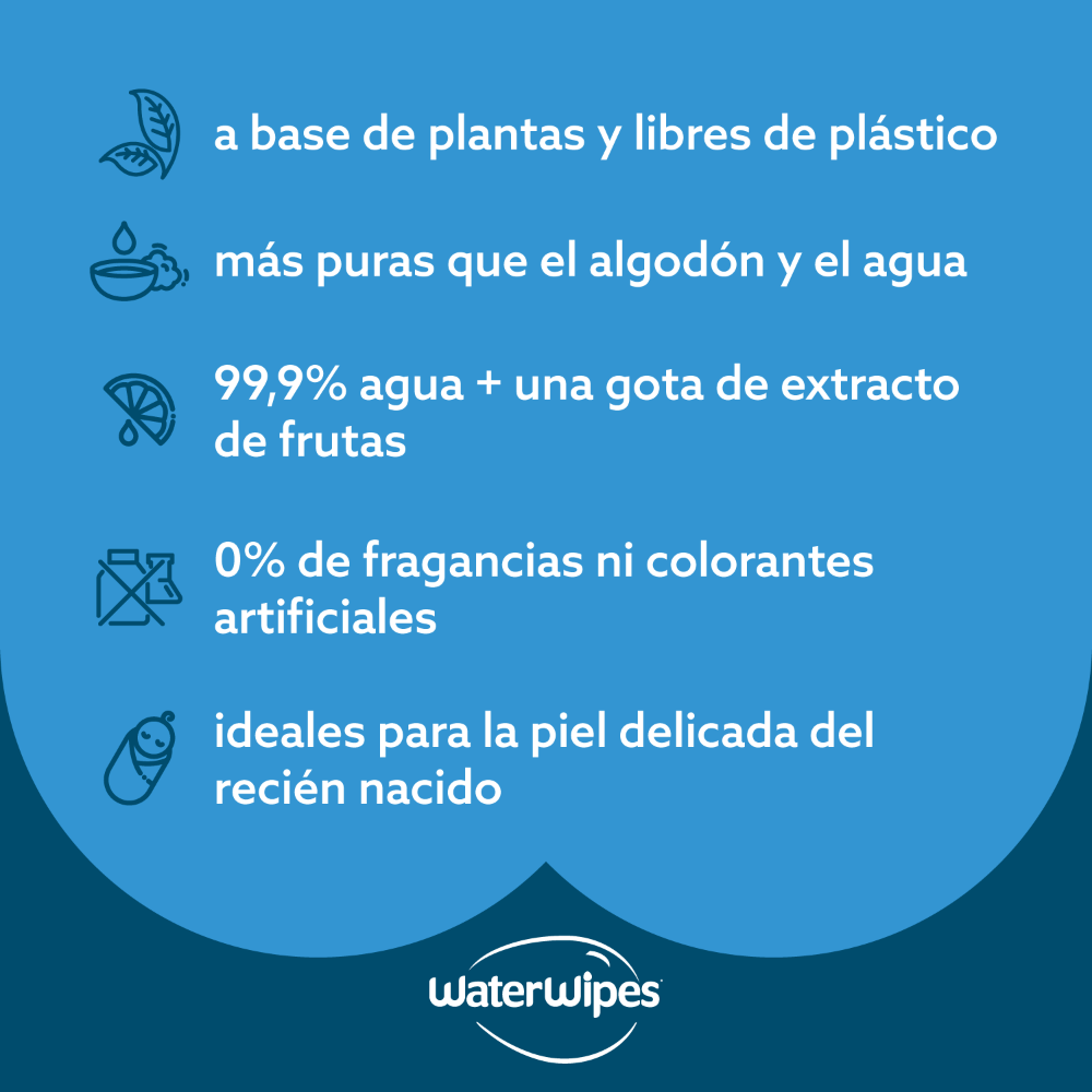 Pack Toallitas húmedas WaterWipes propiedades 